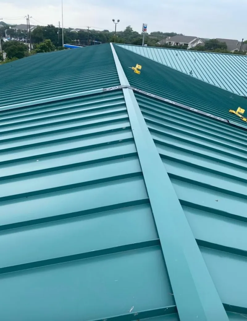 Green commercial metal roof ridge and valley for Metal Roof Repair in Beckley